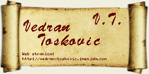 Vedran Tošković vizit kartica